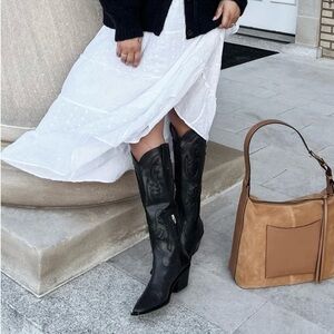 Dolce Vita Samsin Black Leather Women's Western Boot